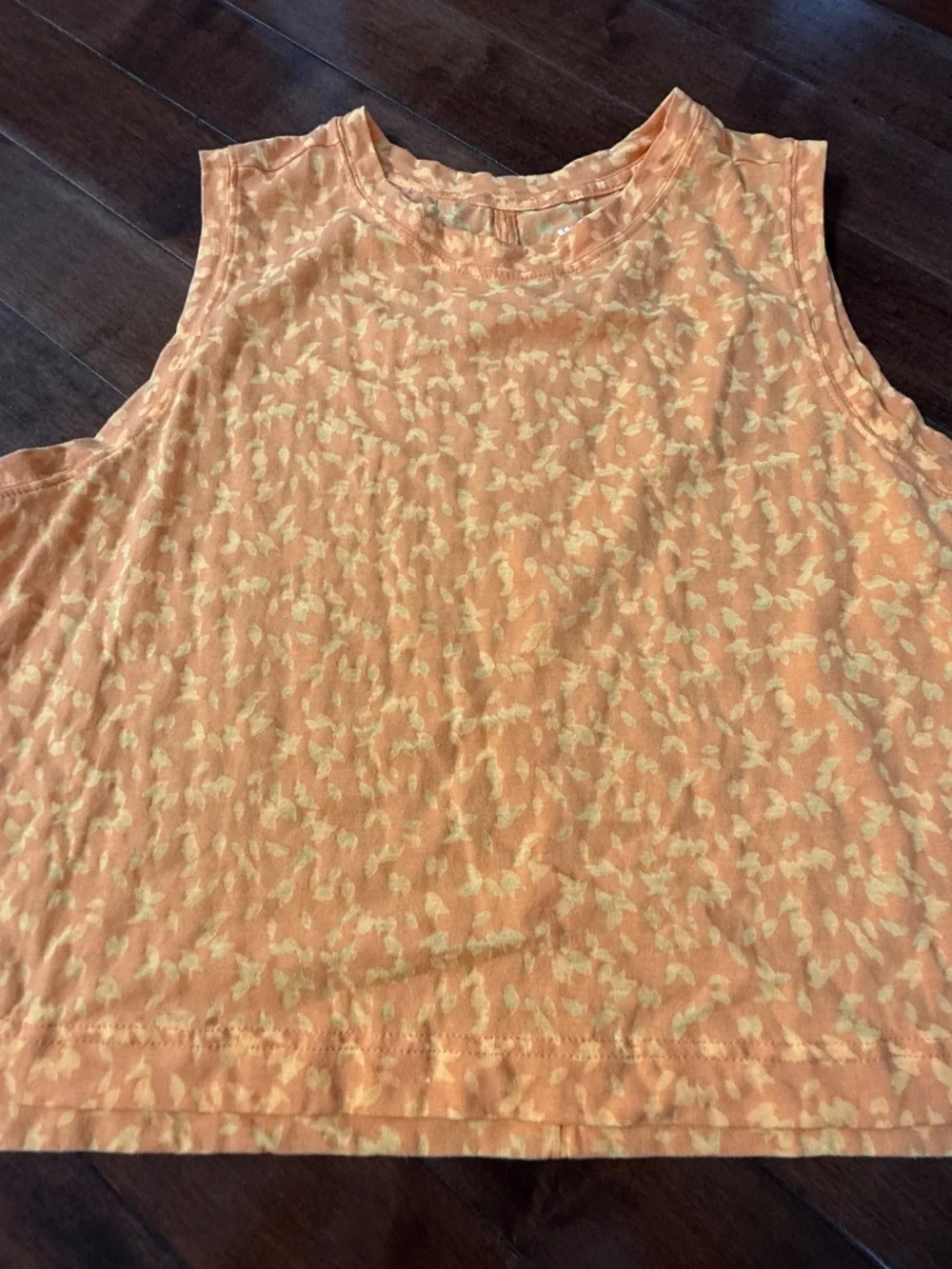 All in Motion Women’s Orange Cheetah Print Cropped Workout Tank, size XXL - Picture 4 of 7